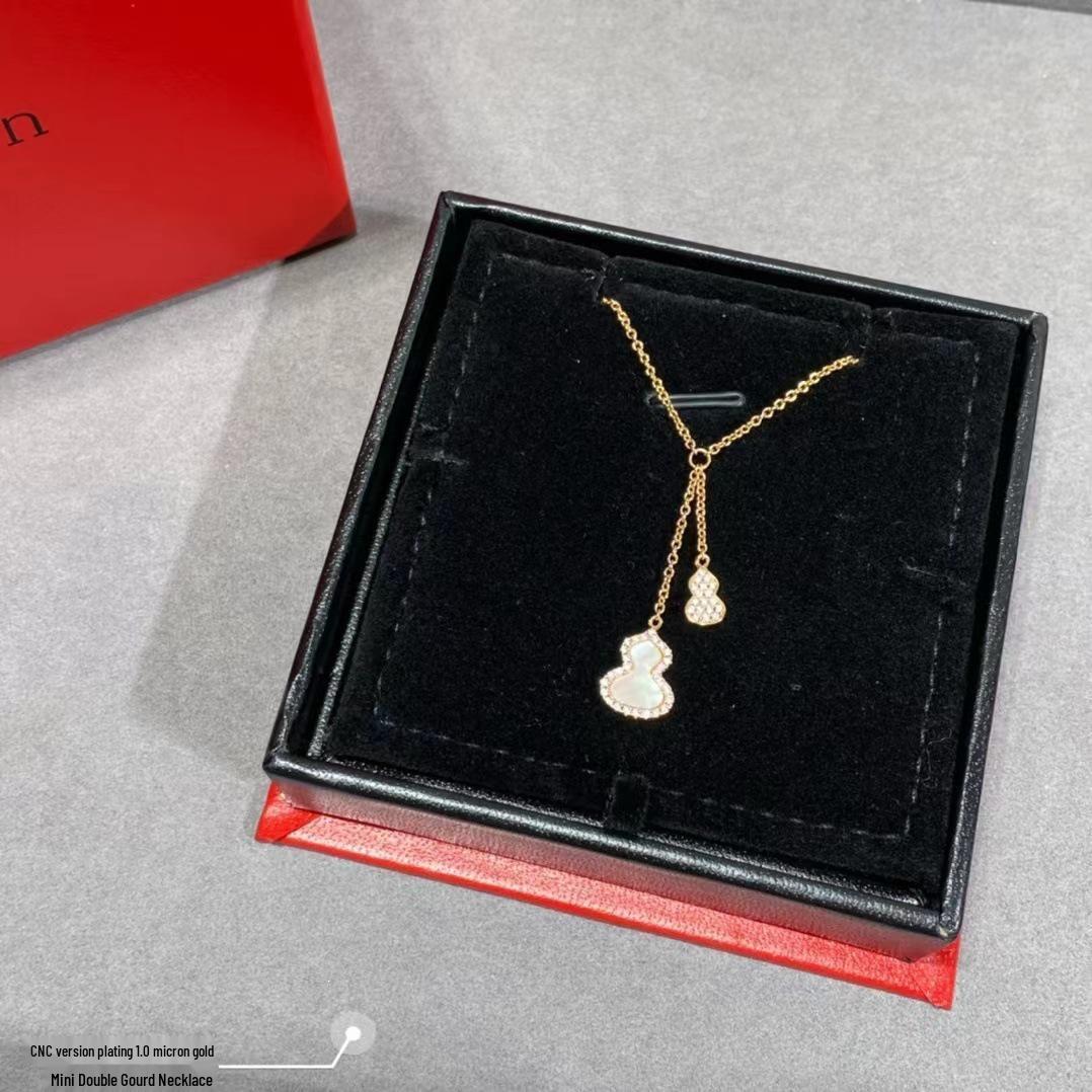 Kirin Gourd Necklace, 18K Rose Gold Plated, with Red Agate Bracelet & Versatile Earrings - Light Luxury Gift Set for Women.
