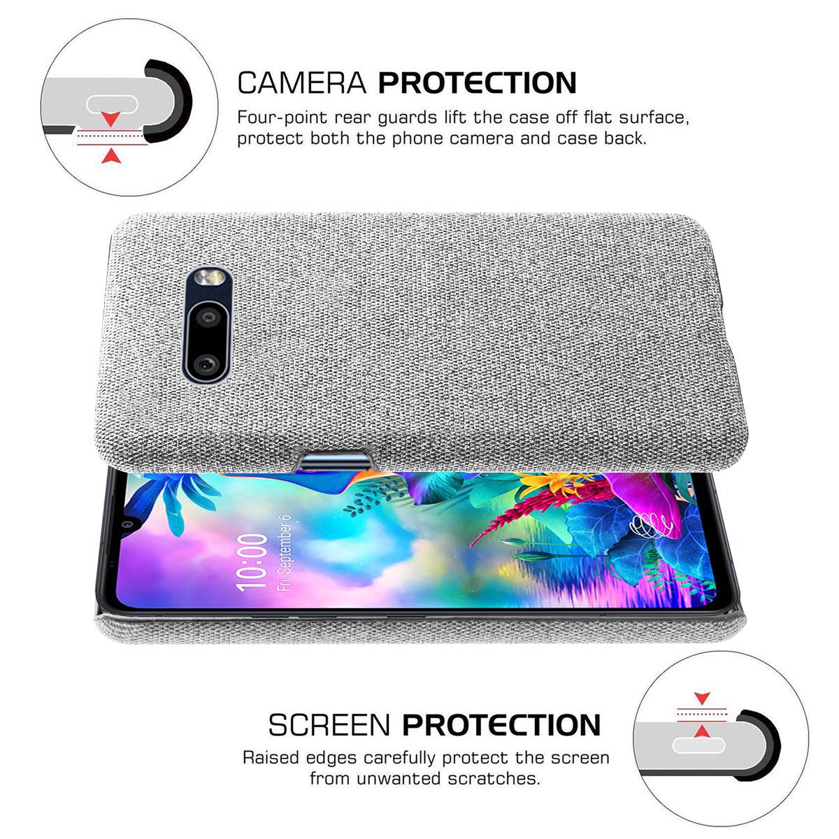 Amazon Lg G8x Waterproof Case Fabric Canvas Lg W30 Back Cover Buy