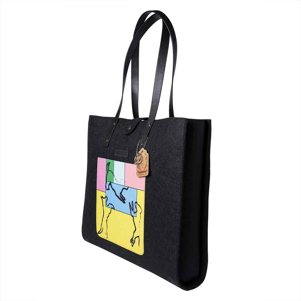 Biggdesign Dogs Felt Shoulder Bag