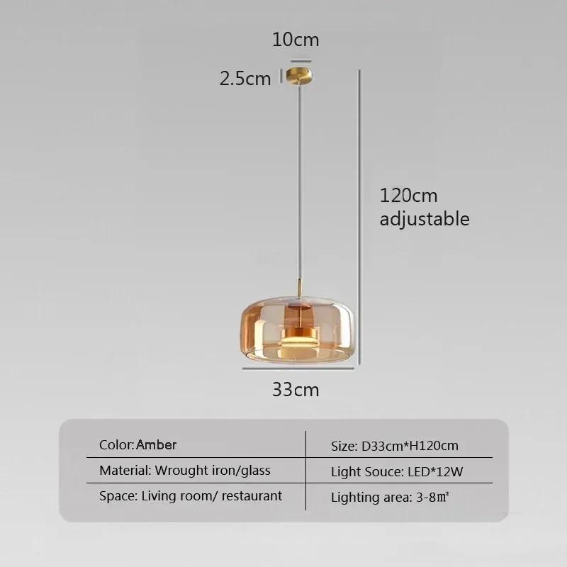 Glass LED Pendant Light Nordic Hanging Lamp For Dining Room Restruant Bar Indoor Decor Lighting Bedroom Bedside Led Ligh Fixture