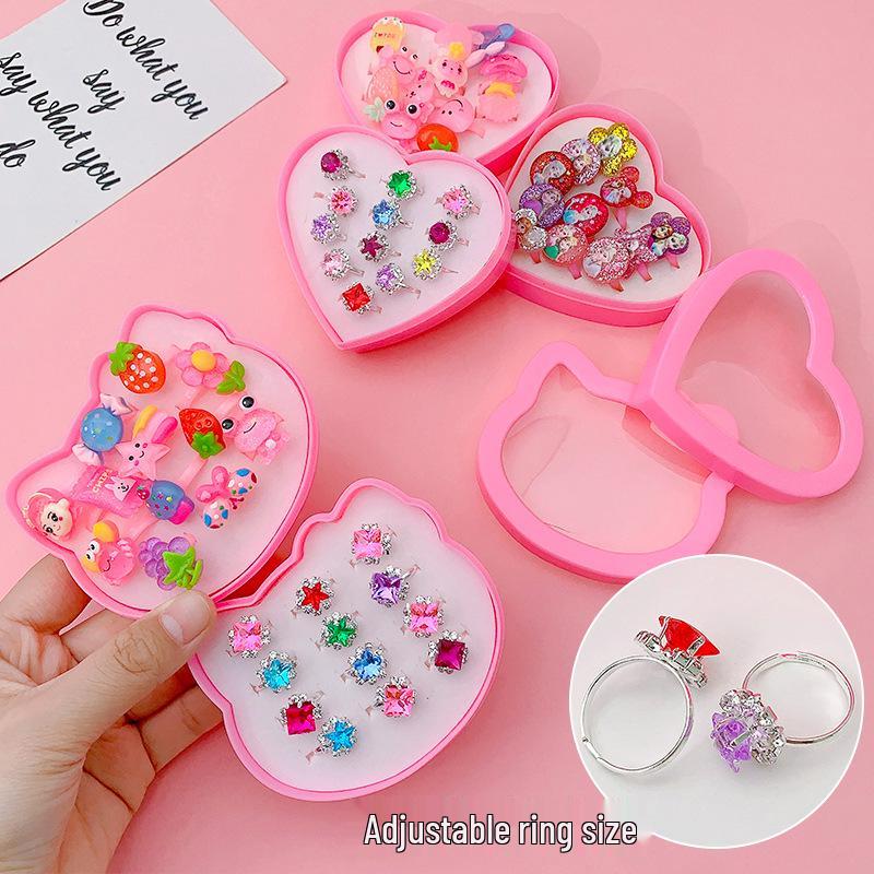 Princess Elsa Frozen Gem Ring for Girls - Cute Diamond Play Accessory