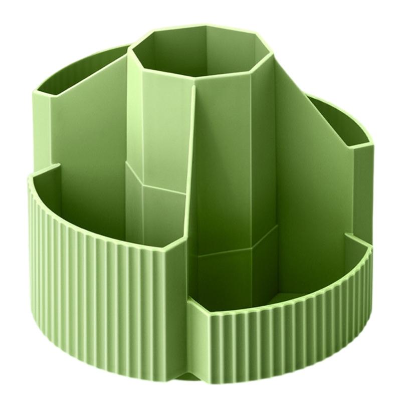 360 Degree Rotating Pen Holder Desk Organizers Pencil Holder 5 Compartments Art Supply Organizers Makeup Supplies Holder