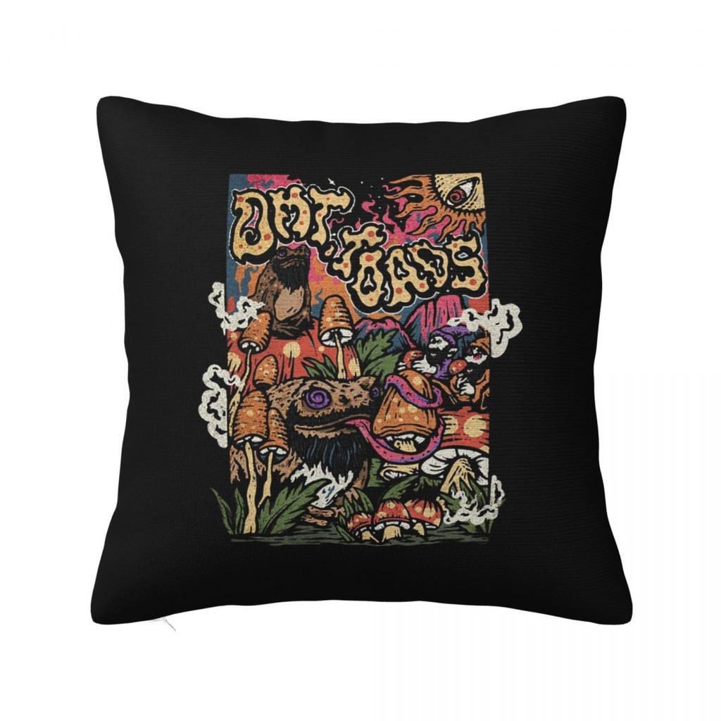 Dark Wild Forest Mushrooms Square Pillowcase Cushion Cover Pillow Case Throw Pillow Cover for Home Sofa Living Room