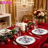 20pcs Disposable Napkins with Santa Claus Pattern Print for Wedding,Parties,and Daily Use for Thanksgiving Fall Christmas Table Decoration