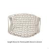 Boho Woven Macrame Fruit Hammock with 2Pcs Hook for Home Dining Room RV Boat White