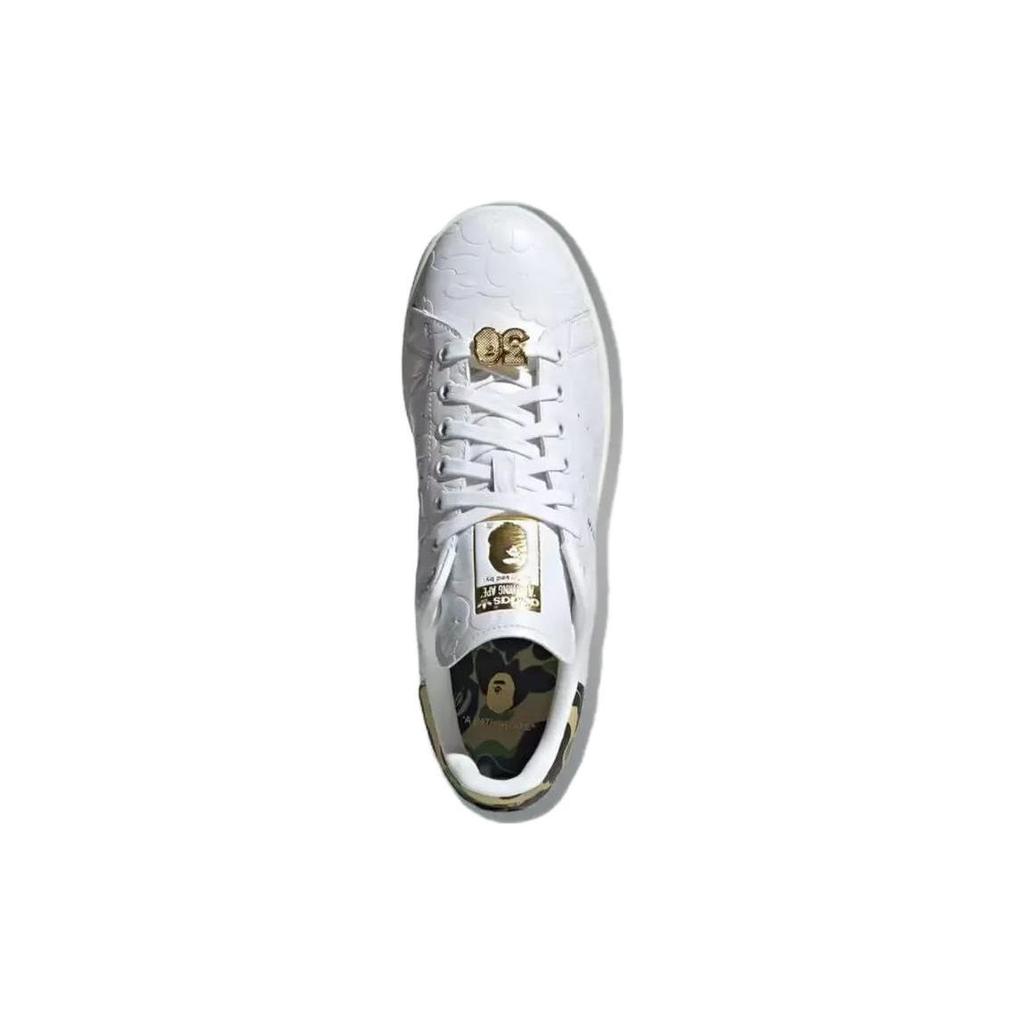 BAPE x adidas Stan Smith 30. Rocznica Męskie Sneakersy Białe Chmurnobiałe Off-White IG1115