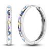 HOT SALE 2025 Sparkling Zircon Star Moon Sun Hoop Earrings 925 Silver Circle Round Earrings for Women Wedding Engagement Jewelry