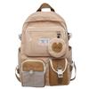Backpack Nylon Student Girl School Bag With Laptop Pocket For Casual Daily Wear