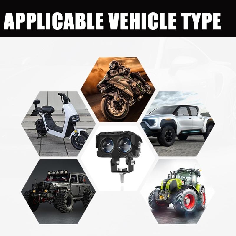 High Intensity Double Color Motorcycle Work Light for Enhanced Safety Durability in All Weather Conditions and Terrains