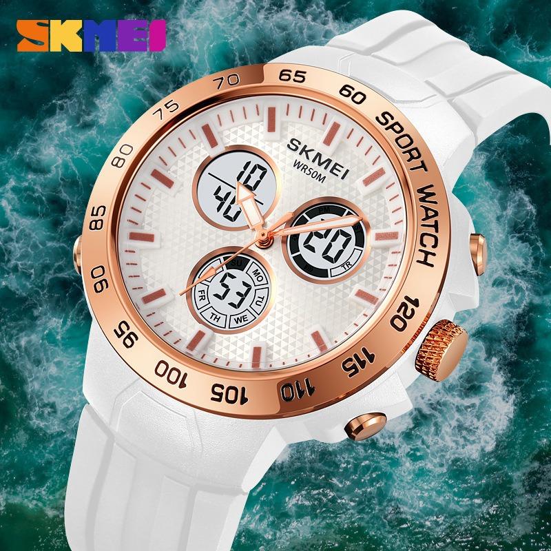 Double display waterproof electronic watch multi-function sports chronograph versatile men's quartz watch