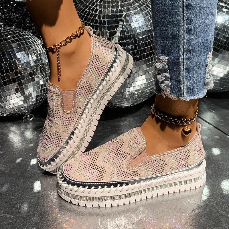 

Модные лоферы слипоны с мелким вырезом для женщин, лето 2025, дышащие, удобные, на толстой подошве, модные универсальные туфли 39