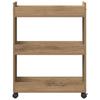 Cabinet with Wheels Artisan Oak 60 x 22 x 79 cm