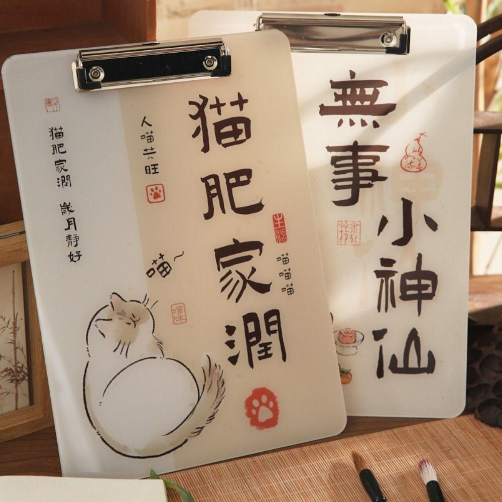 

Memo Clip Board Cat Writing Clipboard Large Capacity Cat Memo Clip Board Student style 1