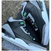 Air Jordan 3 Retro Green Glow Scarpe da Ginnastica da Uomo Nero Grigio Lupo Bianco CT8532-031
