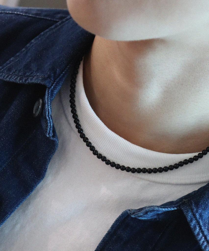 Bicycletrophy Bt Gemstone Necklace 01 (4Mm Polished Onyx)