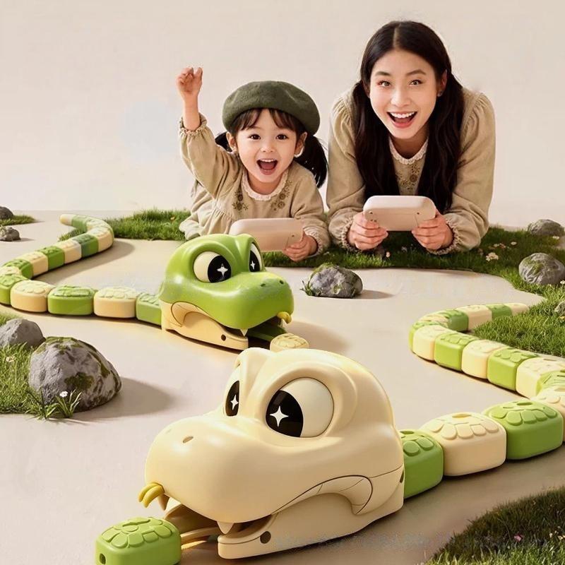 Magnetic RC Snake Car Dual Player Competitive Battle Toy Fun Creative for Kids Siblings Interactive Play Gift