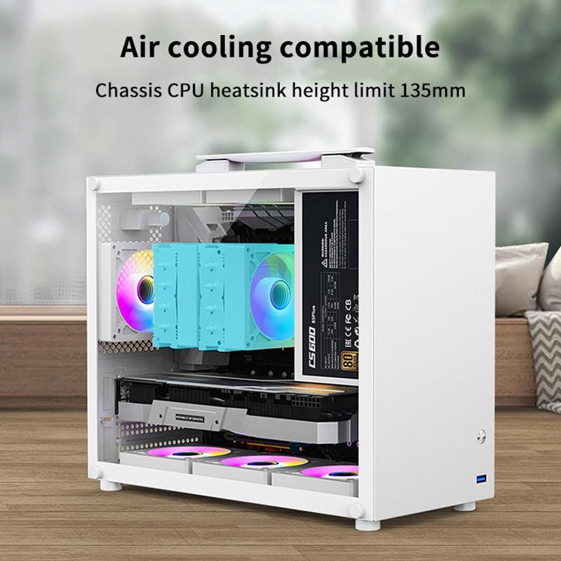 Translation Gaming Computer Case With Grip Handle Cooling Pc Tower For M-Atx/Itx Motherboard Usb3.0 338Mm Graphic Card Length