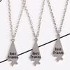 Silver Best Friend Necklace Creative Multi-person Splicing Necklace Friendship Necklace  Ladies
