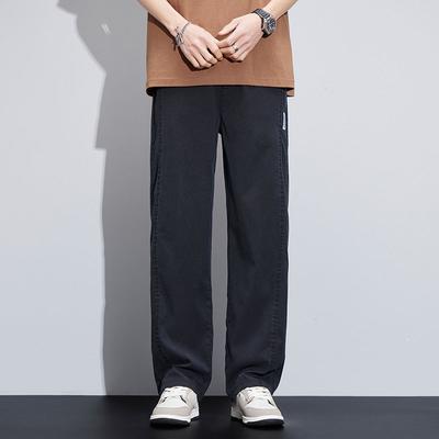 Spring and Autumn Large Size Casual Solid Color Loose Straight Pants