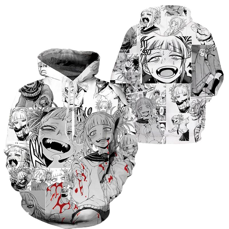 Anime Himiko Toga Unisex Hoodie Sweatshirt Jacket Cosplay Coat