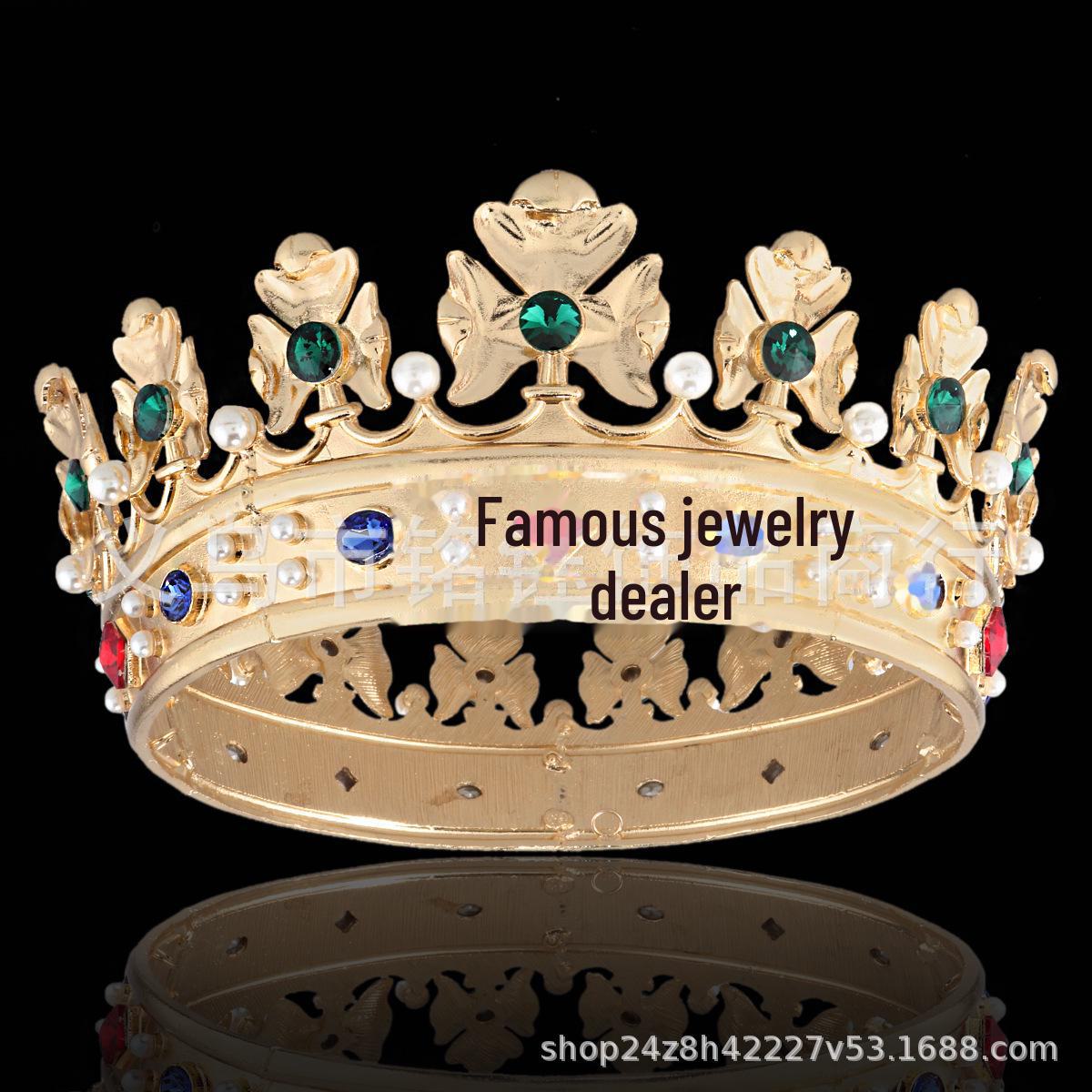 

Мужская барочная жемчужина корона - большой размер свадебный аксессуар