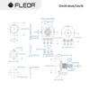 FLEOR Guitar Long Split Shaft Guitar Pack of 4 A500K+B500K Tone/Volume Pots, 24-Spline Potentiometers,