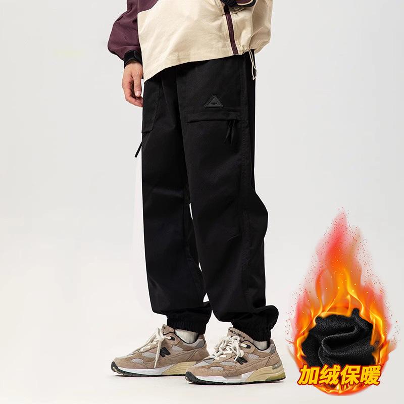 New American tooling pants men's autumn and winter functional wind tied feet sports casual trousers black shock pants