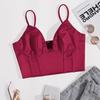 Satin Tank Top Solid Halter Crop Tops Women Summer Adjustable Shoulder Strap Camis Backless Camisole Casual Tube Female Sleeveless Cropped Vest