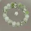 Bracciale con Perline e Ciondolo a Forma di Fiore Rosa di Cristallo Coreano e Farfalla per Donne, Catena Dolce con Perle, Gioielli Regalo per Fidanzata
