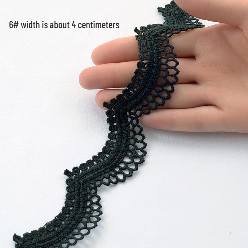 Handmade Black Lace Trim for DIY Jewelry & Clothing, Doll Clothes, Shoe Decoration, Fabric Flowers