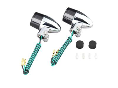 POSH FAITH 093097 Motorcycle Supplies, Cannonball Type Turn Signal, For Single Sphere, Plated Body/Smoke Lens