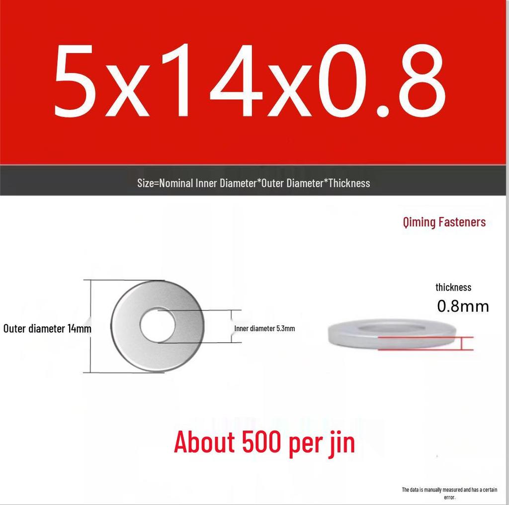 4.8 Grade Galvanized Iron Flat Washer M3-M40 Oversized Metal Screw Gasket Washer