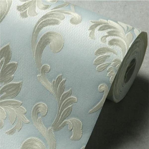Modern Simple Home Decor European Style Damask Wallpaper Roll for Wall Bedroom Living Room High Quality 3D Non-woven Wall Paper