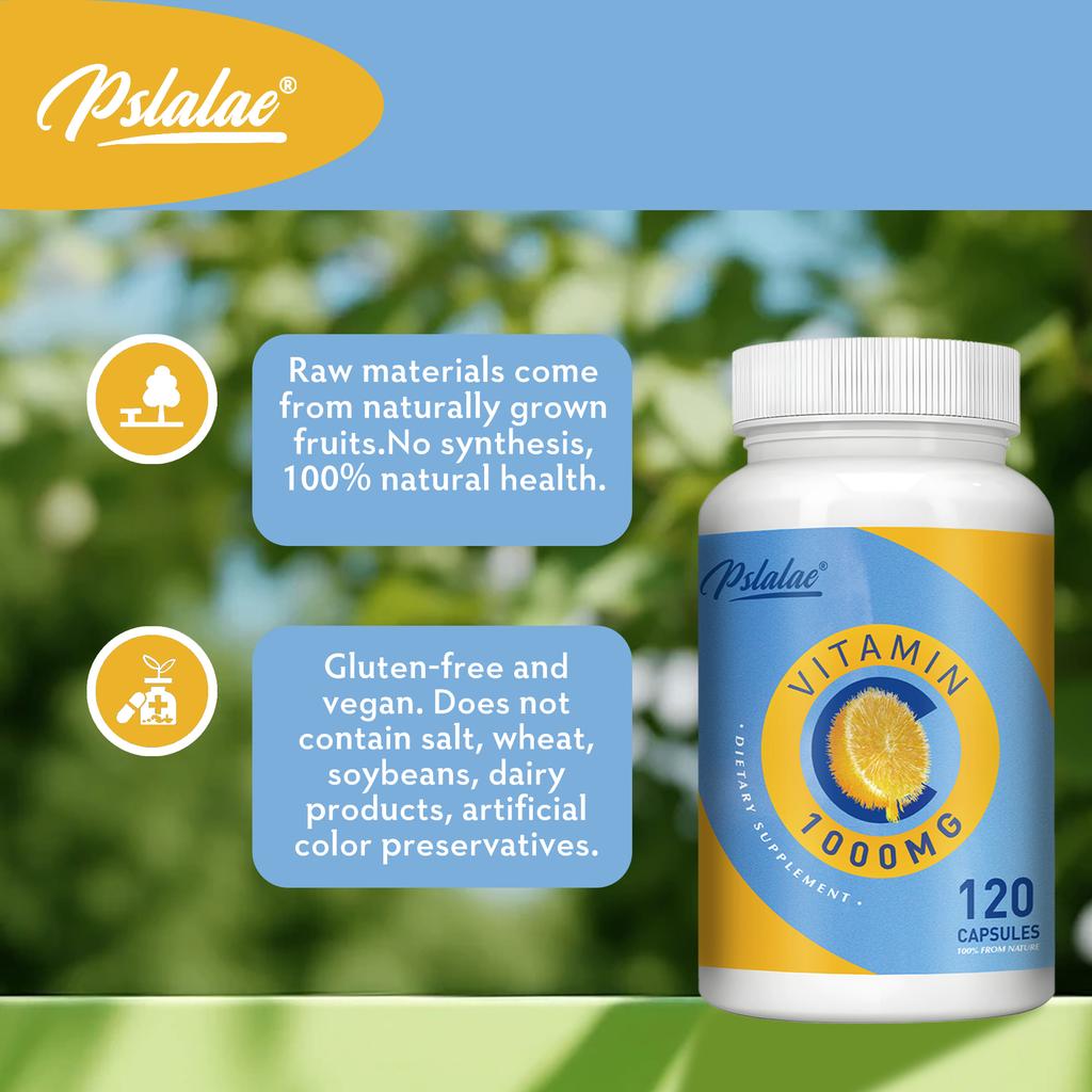 Vitamin C Kapseln 1000mg 120 Stück — Immununterstützung, Antioxidative Unterstützung, Tägliches Wohlbefinden