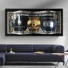 Dipinto su Tela Bitcoin in Fiamme Vintage Poster e Stampe in Dollari Nordici Immagini di Arte Murale per Decorazione Soggiorno Senza Cornice