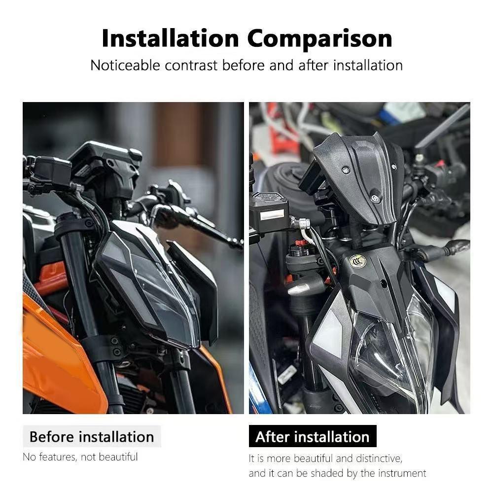 For 390 Dk New Motorcycle Accessories Windshield Windscreen Front Wind Deflector Guard Black 390Dk 390 DK 2024