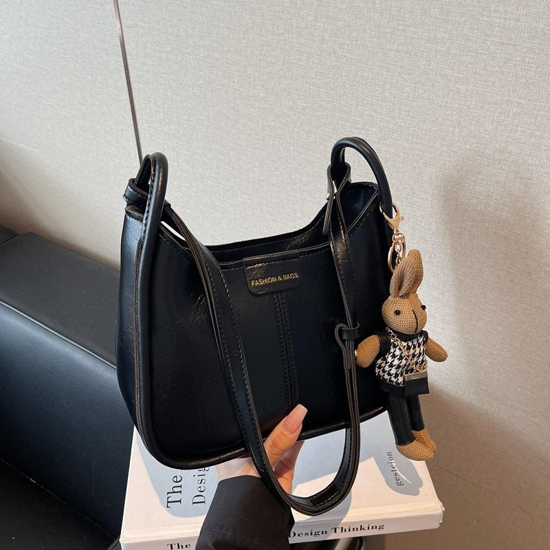 

Популярная модная сумка под мышкой женская новая сумка-тоут универсальная текстура деловая сумка через плечо чёрный