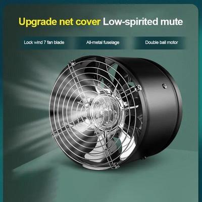 20W/40W/60W 4''6''8'' Pipe Exhaust Fan Household Mini Extractor Metal Pipe Air Ventilator Bathroom Toilet Wall Duct Fan