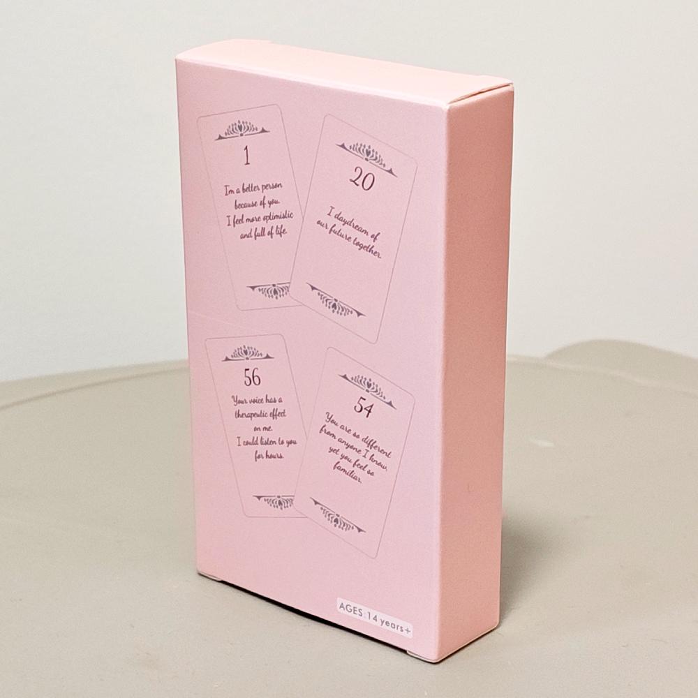 10.3*6cm Soulmate Love Message Oracle Deck 56 Heartfelt Romance Cards for Twin Flame Readings Elegant Pink Oracle Cards