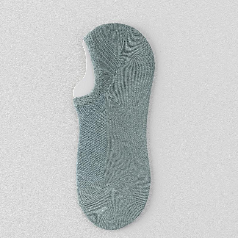 Boat Socks Men's Summer Ultra-thin Breathable All-mesh Silicone Anti-slip, Non-dropping Heel, Anti-pilling Solid Color Simple Invisible Socks