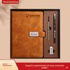 Custom Logo School & Business Notebook Set Wired Glue Bound PU Leather Cover Notepad Gift for Students and Professionals