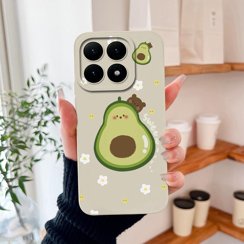 For Xiaomi 15T Pro Case For Xiaomi 17 Pro Max Cartoon Phone Back Cover Full Protection Soft Liquid Silicone Shockproof Bumper