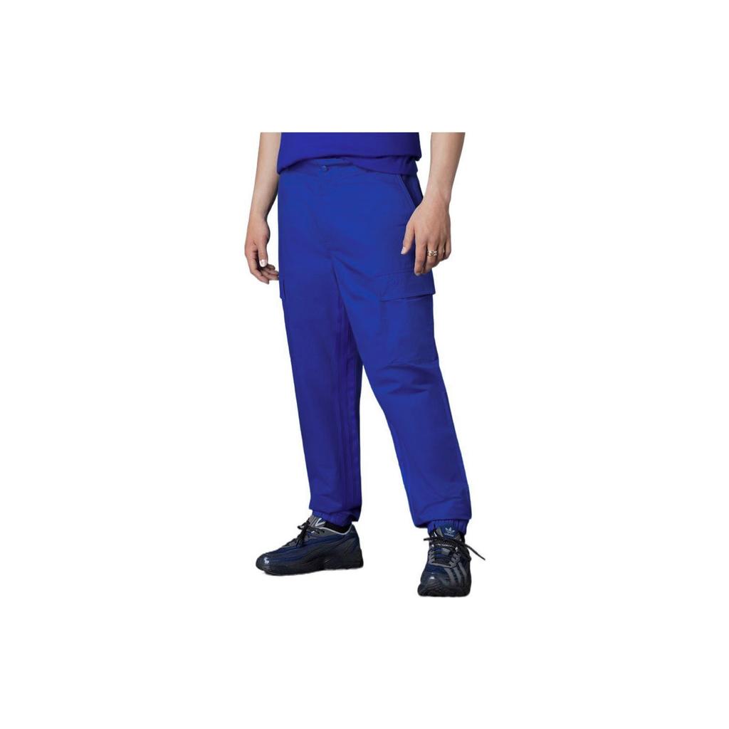 Adidas Originals Solid Color Multi-Pocket Cargo Joggers Men Bottoms Blue HM6499