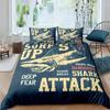 Shark Duvet Cover Set Types of Sharks Pattern Duvet Cover Set Bedclothes Pillowcase Double Queen King Size Polyester Bedding Set