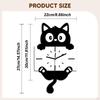 Hanging Clock Wall Ornament Silent Acrylic Animal with Swinging Tail Decorative for Bedroom