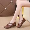 Mom Loafers Woman Wide Feet Cutout Flat Shoes Ladies Slip On Summer Flats Soft Sole Women's Rope Moccasins