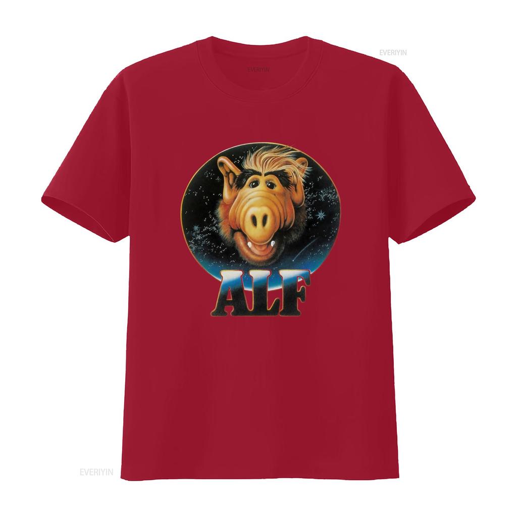 Alf Alien Lite T shirt Retro Sci Fi Character Print Casual Comfortable vintage Washed designer clothes Top For Everyday Wear