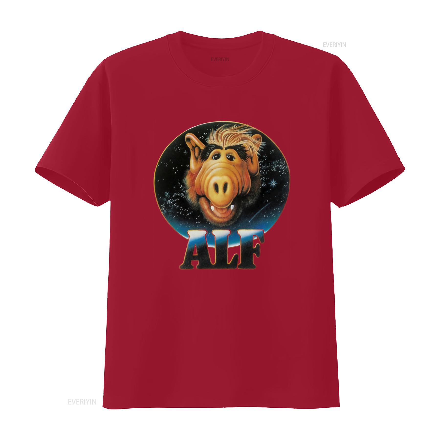 

Alf Alien Lite T shirt Retro Sci Fi Character Print Casual Comfortable vintage Washed designer clothes Top For Everyday Wear S