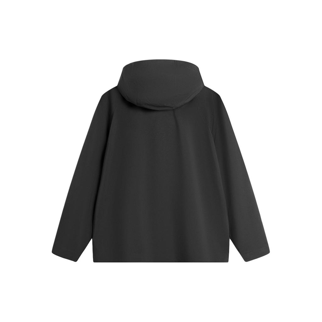 Li Ning CF Reflective Waterproof Windproof Breathable Outdoor Hooded Jacket Men Jacket Black ACFU007-1