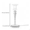 Glass Taper Candle Holder Faceted Candlestick Slender Holders for Dining Table,